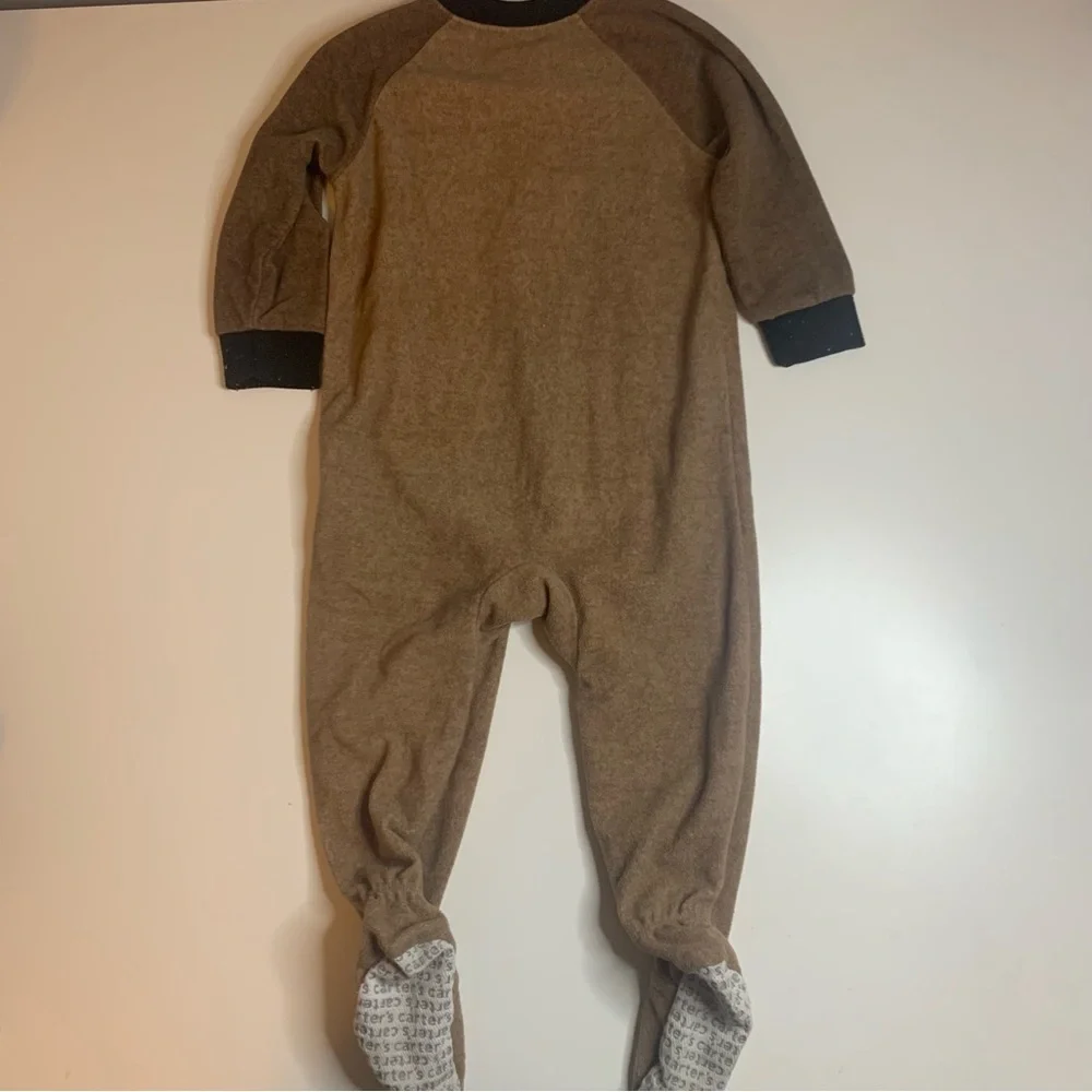 Carter's Brown Raccoon Footed One Piece